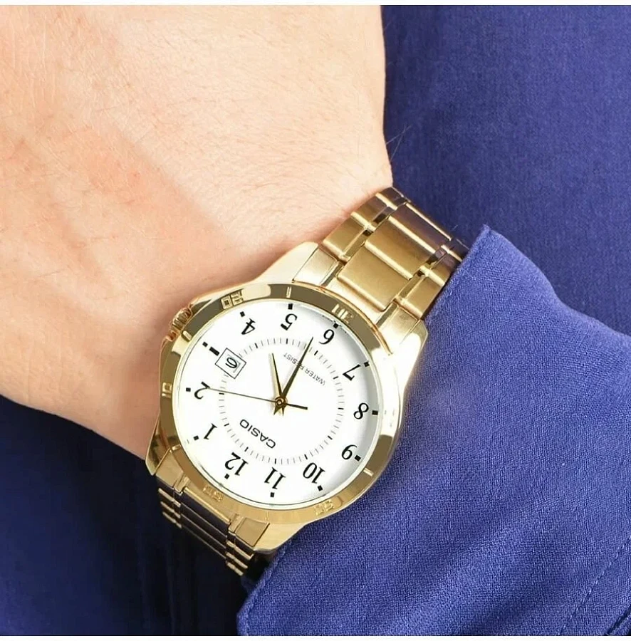 Часы Casio Collection MTP-V004G-9BUDF (MTP-V004G-9B) — кварцевые, сталь металл