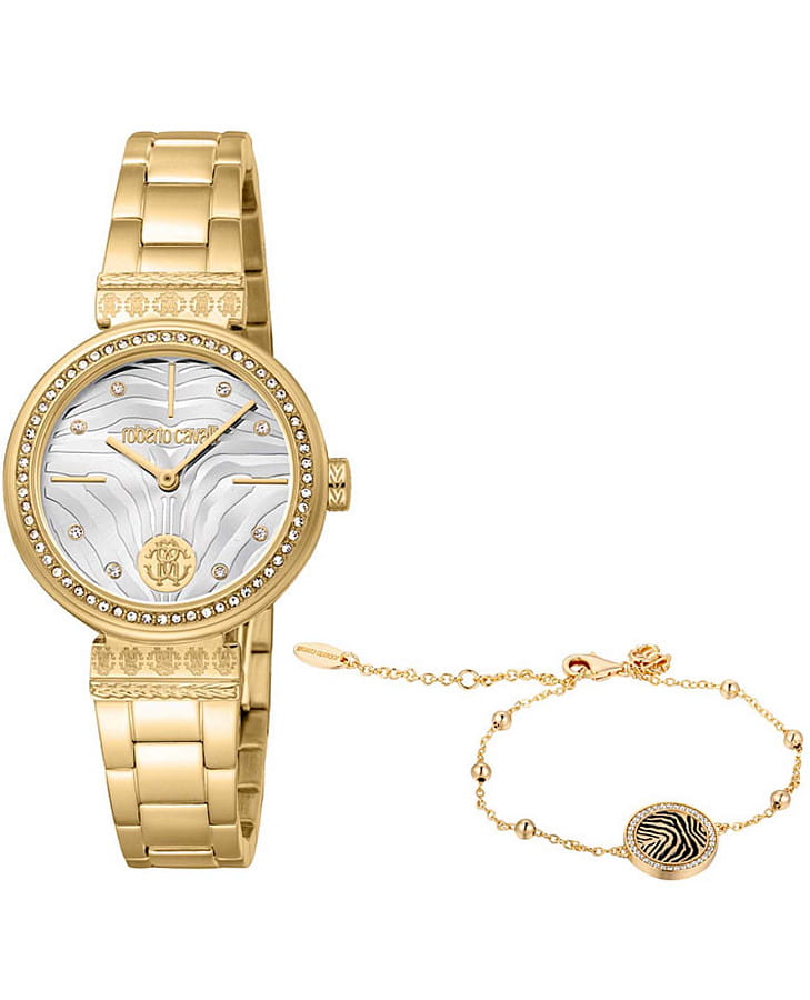 Часы Roberto Cavalli Eleganza RC5L080M0025_SET — женские, серебристый