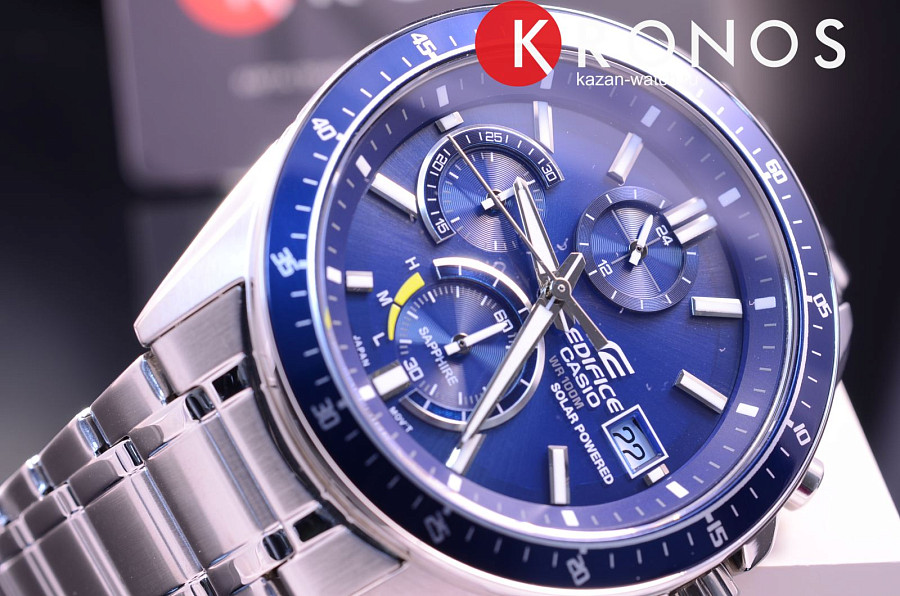 Часы Casio Edifice EFS-S500DB-2A — автокварц (кинетик), металл сталь