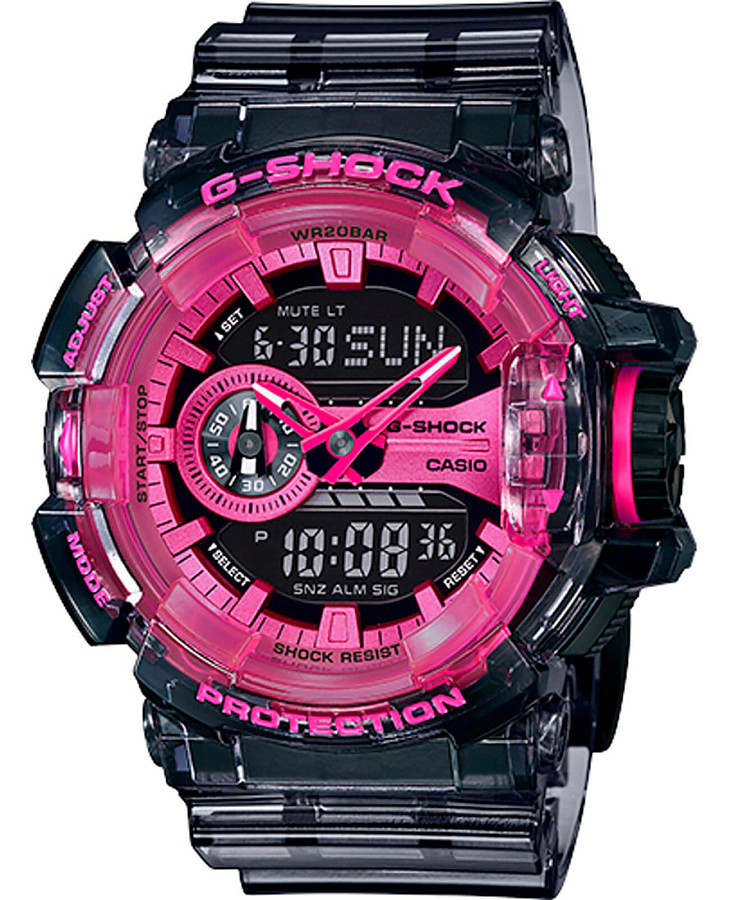 Часы Casio G-Shock GA-400SK-1A4 — мужские, розовый