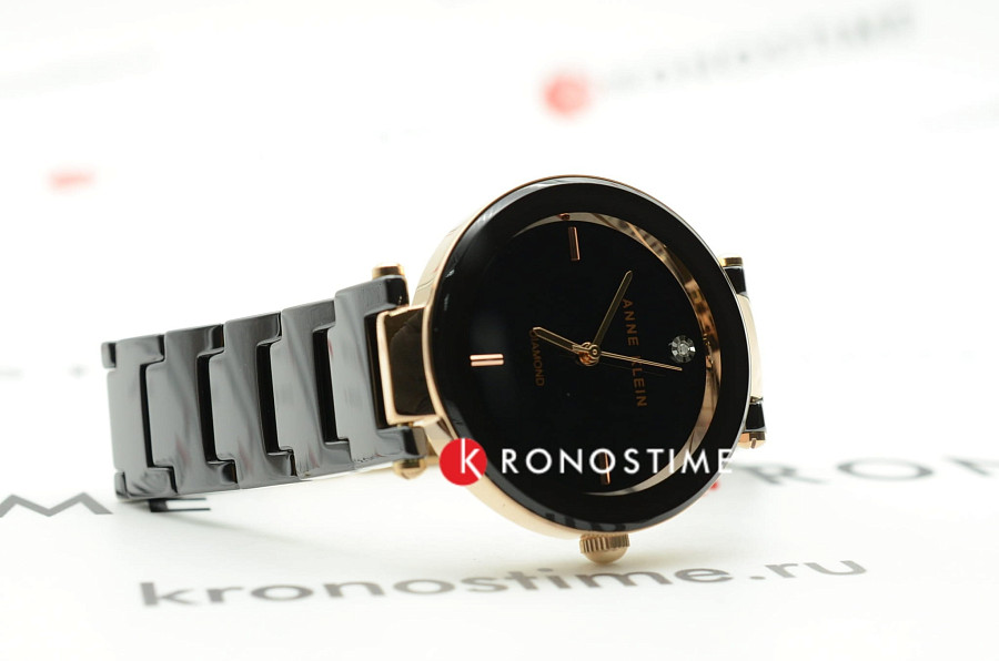 Часы Anne Klein Diamond 1018RGBK — металл сталь, США