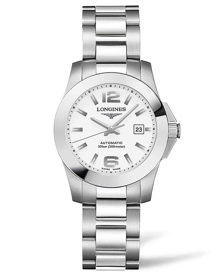 Часы Longines Conquest L3.276.4.16.6 — женские, серебристый