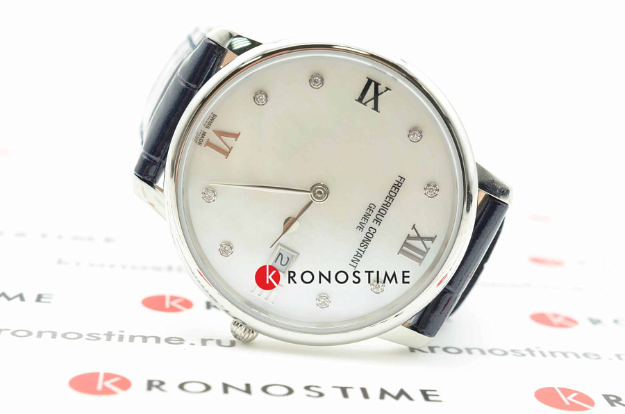 Часы Frederique Constant Slimline Ladies FC-220MPWD3S6 — кварцевые, сталь металл