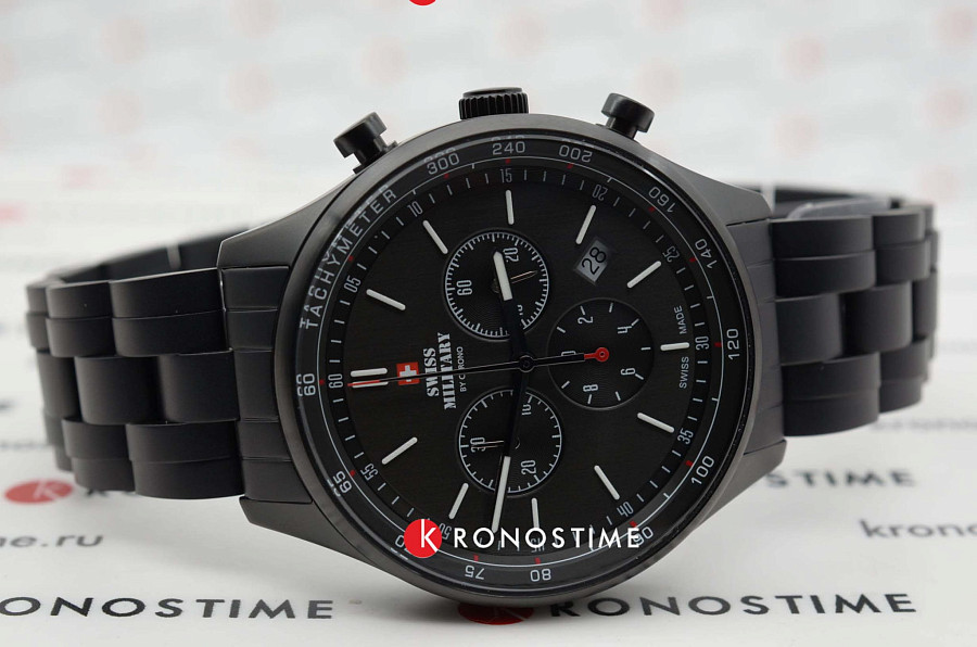 Часы Swiss Military by Chrono SM34081.04 — мужские, нержавеющая сталь с pvd-покрытием