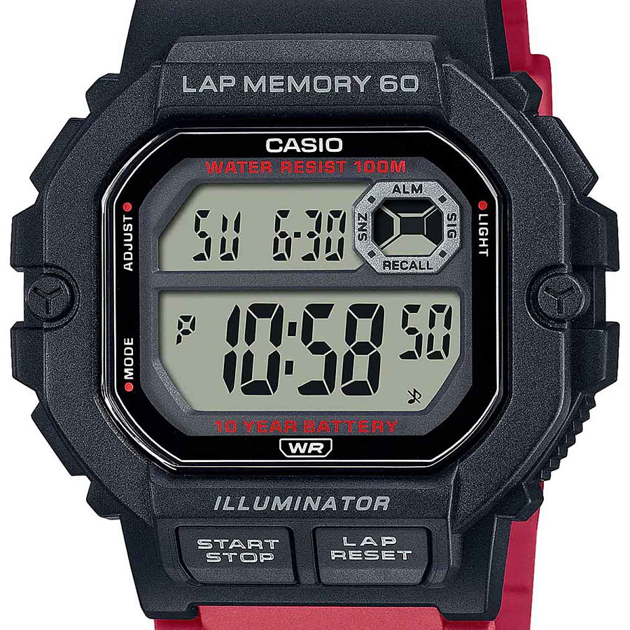 Часы Casio Collection WS-1400H-4AVDF (WS-1400H-4A) — пластик, Япония