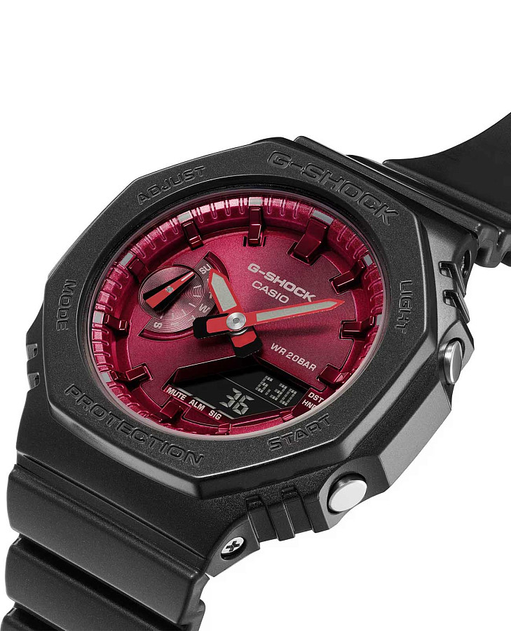 Часы Casio G-Shock GMA-S2100RB-1ADR (GMA-S2100RB-1A) — полимер, женские