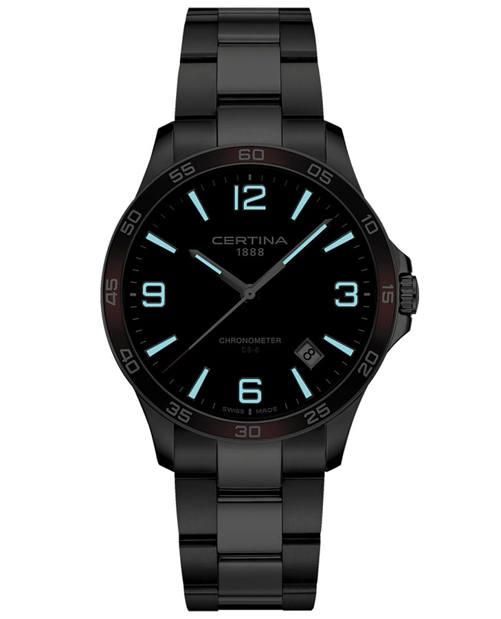 Часы Certina DS-8 C033.851.11.057.01 — кварцевые, металл сталь