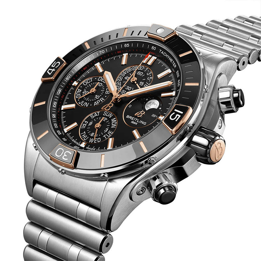 Часы Breitling Super Chronomat 44 Four-Year Calendar I19320251B1A1 — механические, металл золото сталь