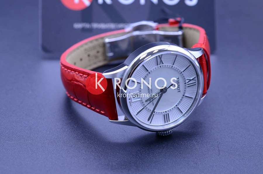 Часы Tissot Chemin des Tourelles Powermatic 80 Lady T099.207.16.118.00 — кожаный, женские
