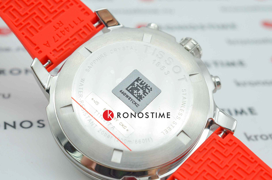 Часы Tissot PRC 200 Chronograph T114.417.17.037.02 — мужские, красный