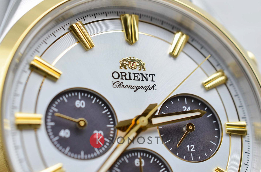 Часы Orient Chronograph RA-TX0302S (RN-TX0302S) — сталь с ip покрытием, мужские