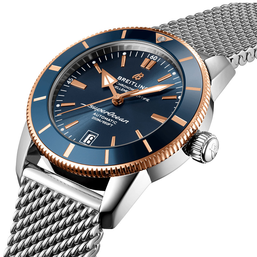 Часы Breitling Superocean Heritage B20 Automatic 42 UB2010161C1A1 — механические, сталь золото металл