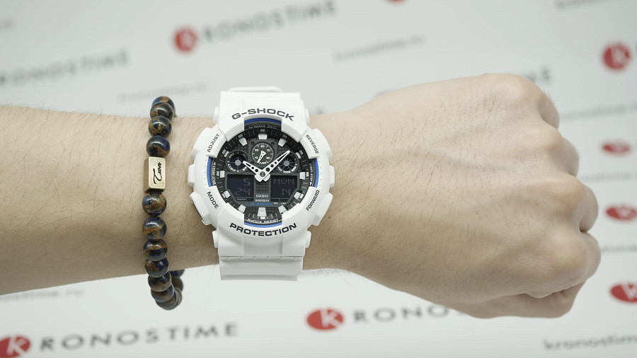 Часы Casio G-Shock GA-100B-7ADR (GA-100B-7A) — пластик, черный