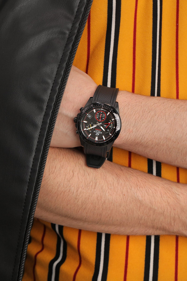Часы Casio Edifice EFV-540PB-1A — кварцевые, металл сталь