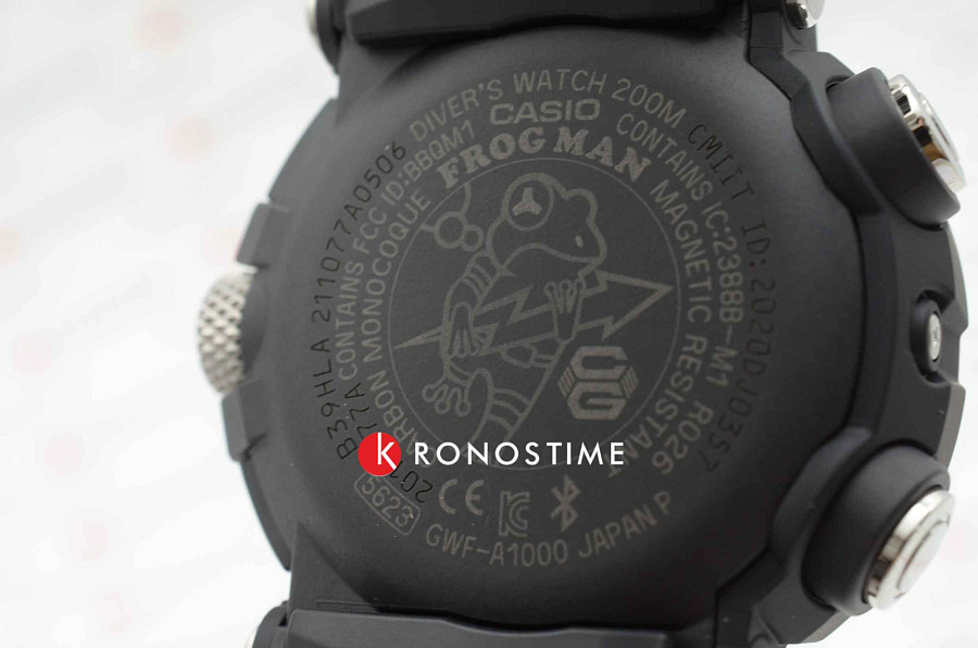 Часы Casio G-Shock Frogman GWF-A1000C-1A — черный, карбон сталь