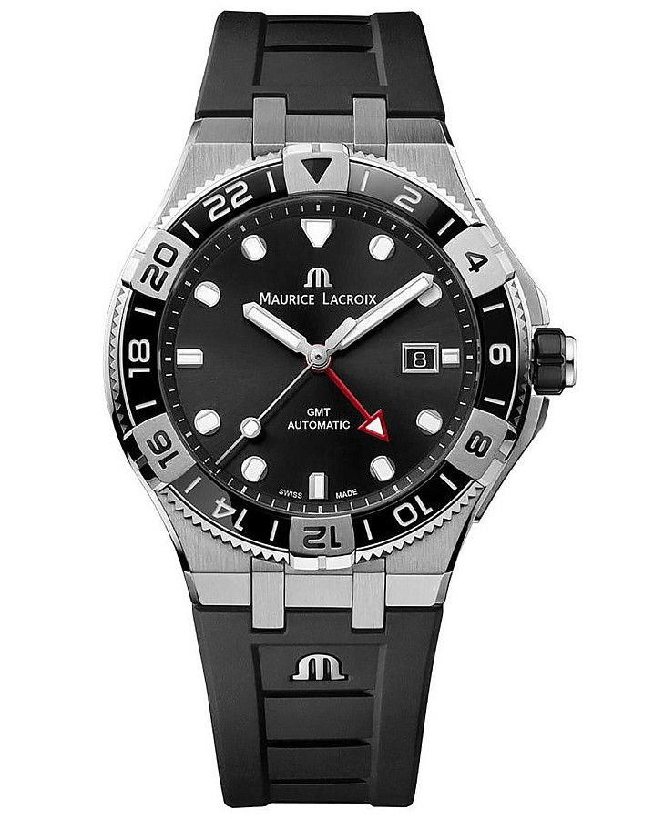 Часы Maurice Lacroix Aikon Venturer GMT AI6158-SS001-330-2 — мужские, черный