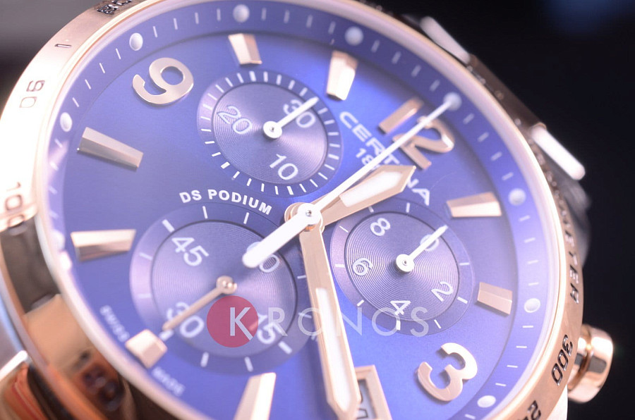 Часы Certina DS Podium Chronograph 1/10 sec C034.417.22.047.00 — кварцевые, металл сталь