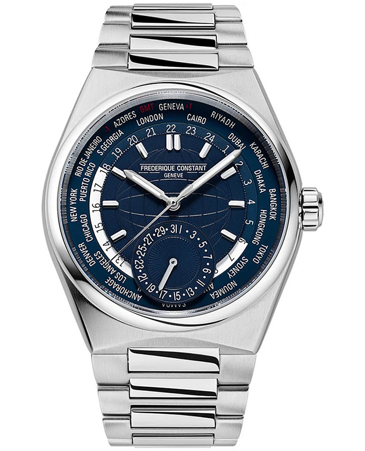 Часы Frederique Constant Highlife Worldtimer Manufacture FC-718N4NH6B — мужские, синий