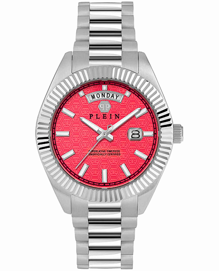 Часы Philipp Plein Date Superlative Gent PWPNA0224 — мужские, розовый