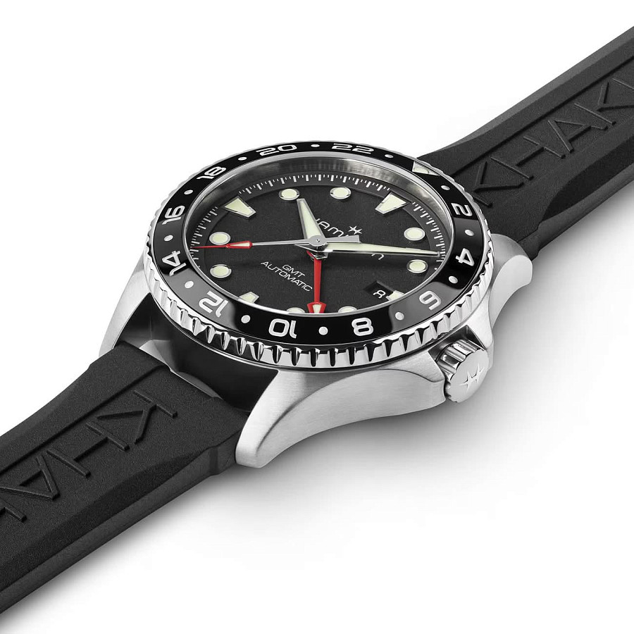 Часы Hamilton Khaki Navy Scuba Auto GMT 43 mm H82555330 — механические, металл