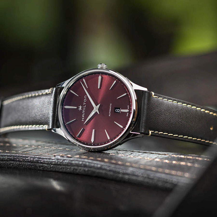 Часы Hamilton Thinline Auto H38525771 — кожаный, мужские