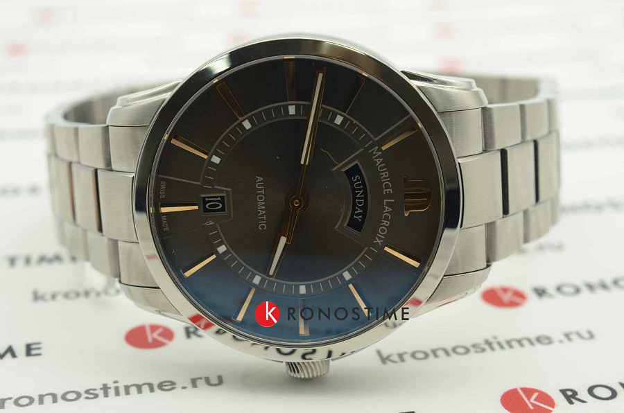 Часы Maurice Lacroix Pontos Day Date PT6358-SS002-331-1 — металл сталь, Швейцария