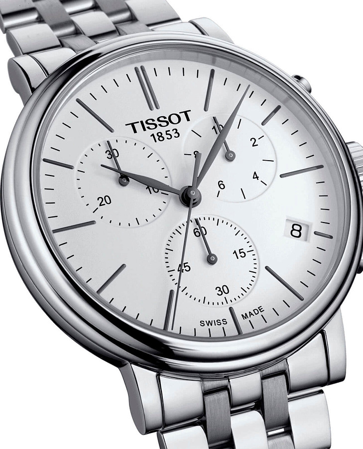 Часы Tissot Carson Premium Chronograph T122.417.11.011.00 — сталь металл, Швейцария