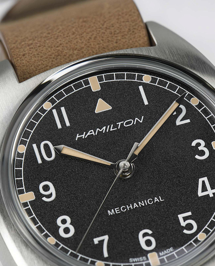 Часы Hamilton Khaki Aviation Pilot Pioneer Mechanical H76419531 — кожаный, мужские