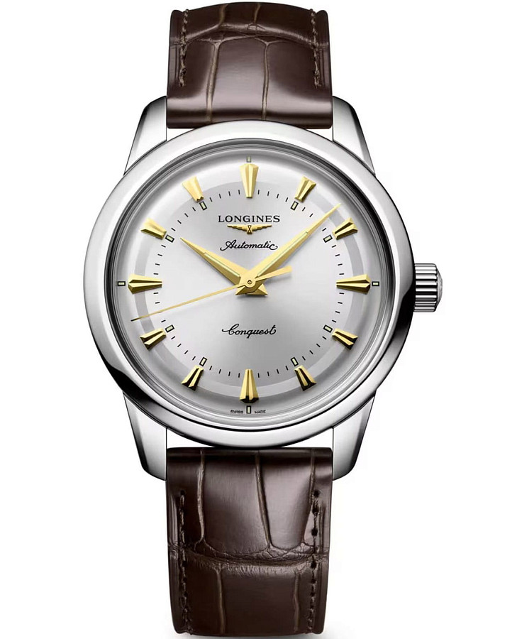 Часы Longines Conquest Heritage L1.649.4.72.0 — мужские, серебристый