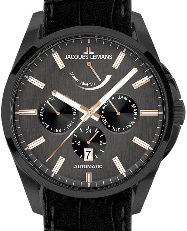 Часы Jacques Lemans Derby 1-2204K — механические, сталь металл