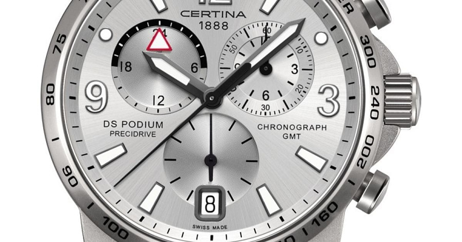 Часы Certina DS Podium Chronograph GMT Aluminium C001.639.97.037.00 — кварцевые, алюминий