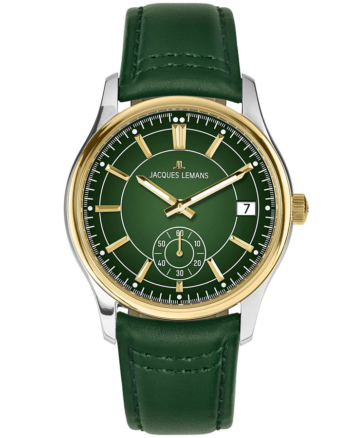 Часы Jacques Lemans Derby 1-2197D — мужские, зеленый