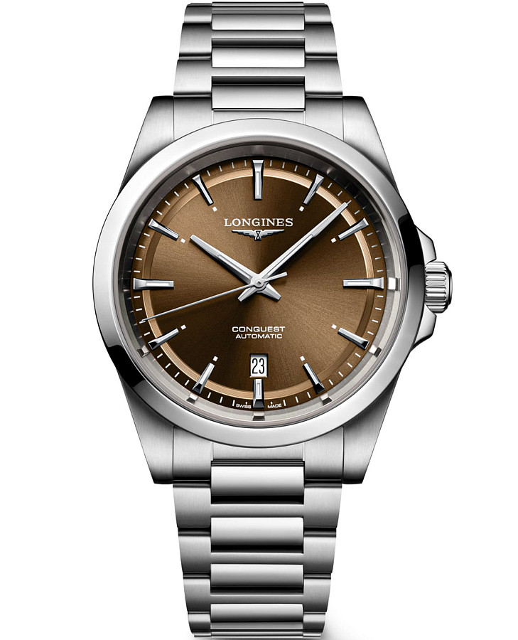 Часы Longines Conquest L3.830.4.62.6 — мужские, коричневый
