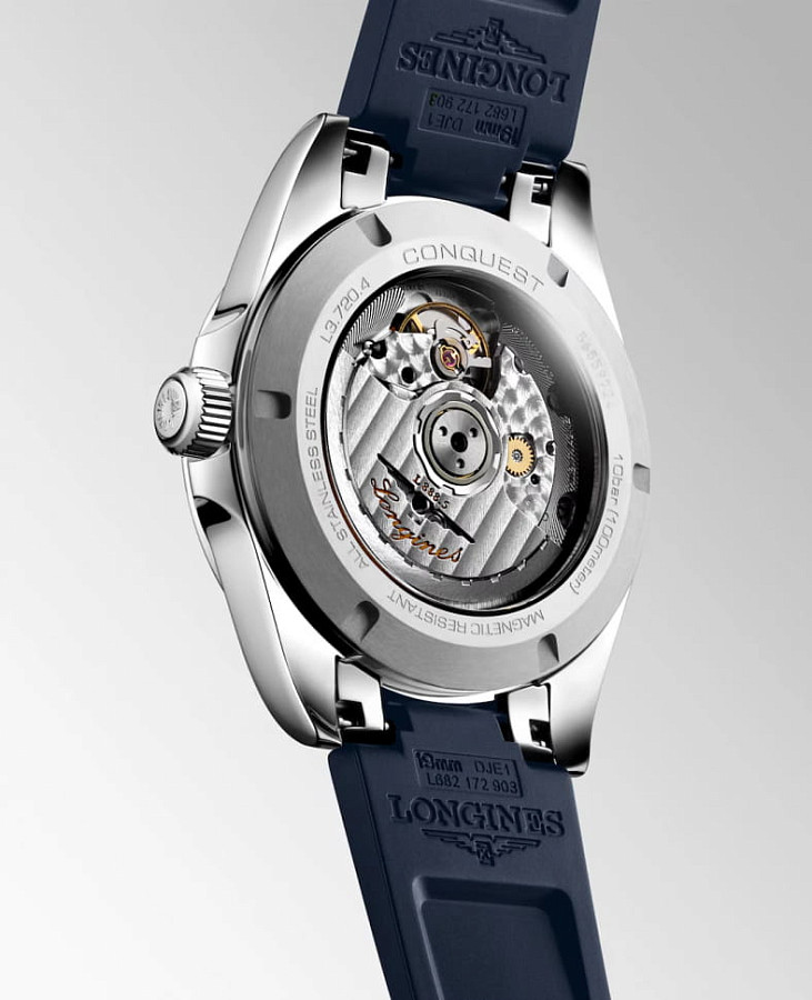 Часы Longines Conquest L3.720.4.92.9 — механические, металл сталь