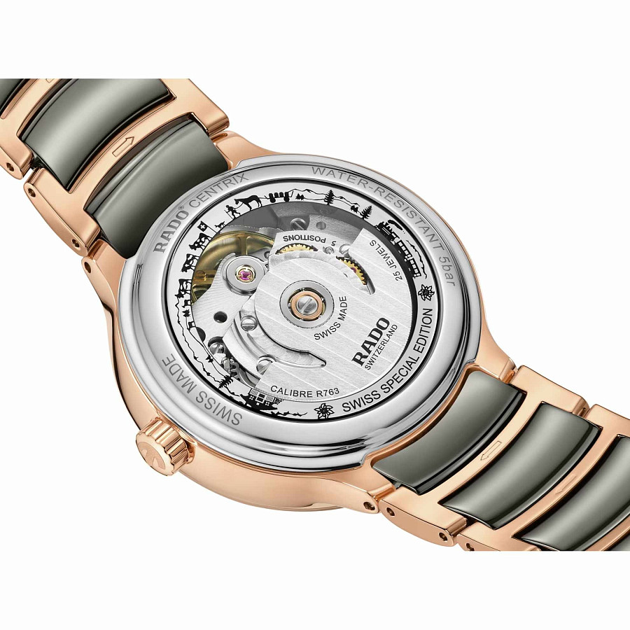 Часы Rado Centrix Automatic Swiss Special Edition R30029742 — высокотехнологичная керамика + нержавеющая сталь с pvd покрытием, женские