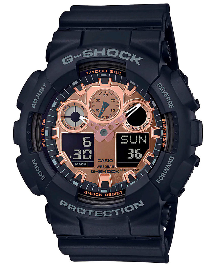 Часы Casio G-Shock GA-100MMC-1A — мужские, золотой