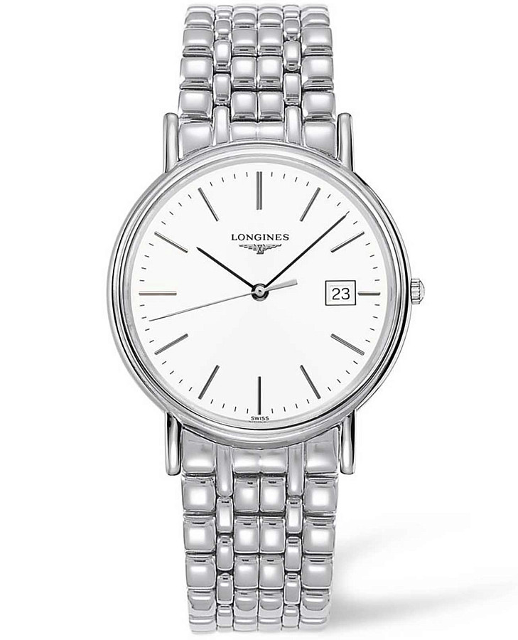 Часы Longines Presence L4.790.4.12.6 — мужские, белый
