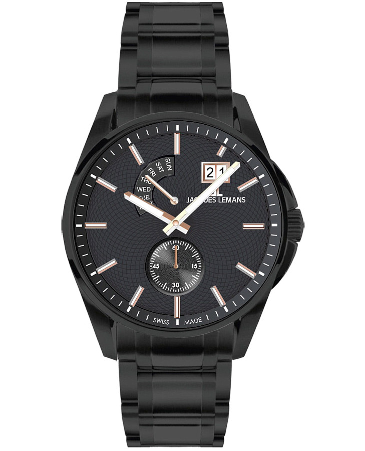 Часы Jacques Lemans Derby 1-2199V — мужские, черный