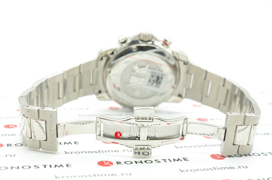 Часы Certina DS Podium Chronograph 1/100 sec C001.647.11.057.00 — черный, сталь металл