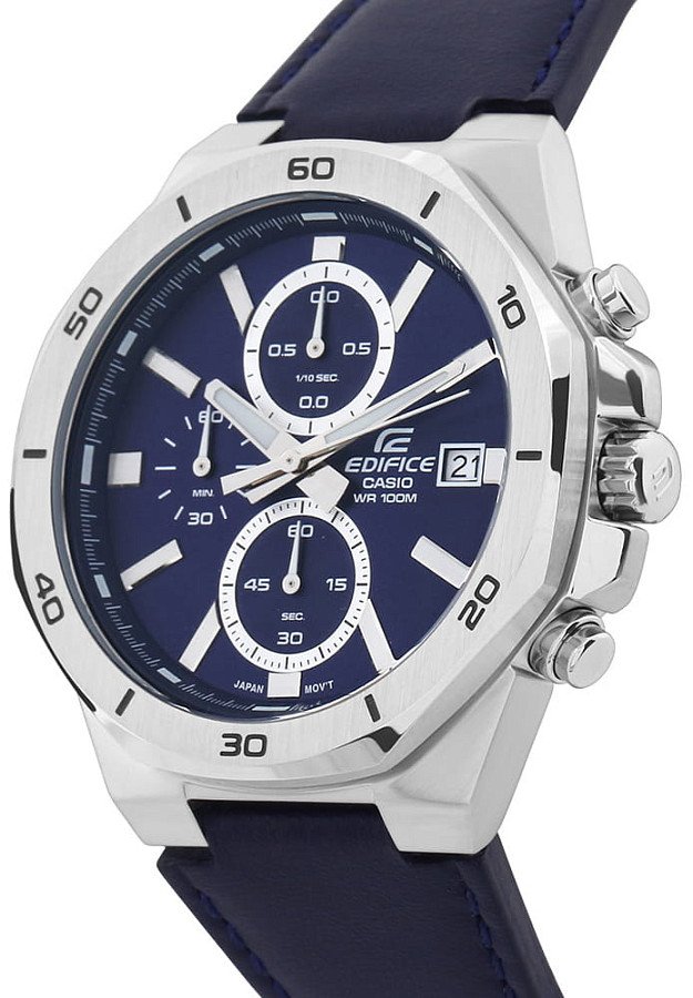 Часы Casio Edifice EFV-640L-2AVUDF (EFV-640L-2A) — кожаный, мужские