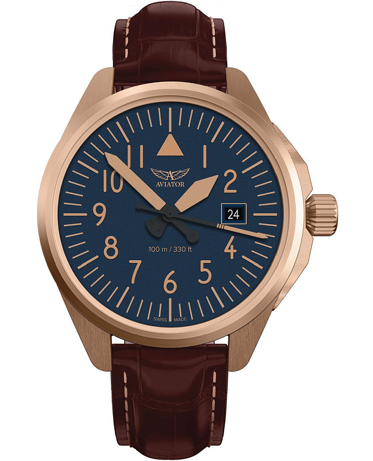 Часы Aviator Airacobra 43 Type A V.1.38.2.318.4 — мужские, синий