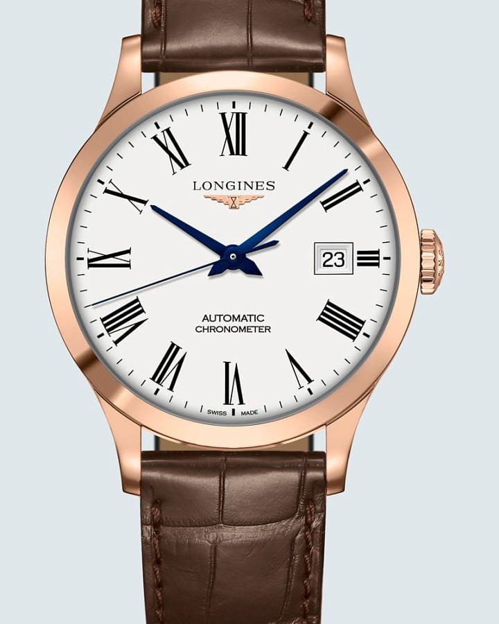 Часы Longines Record Collection L2.820.8.11.2 — механические, золото металл