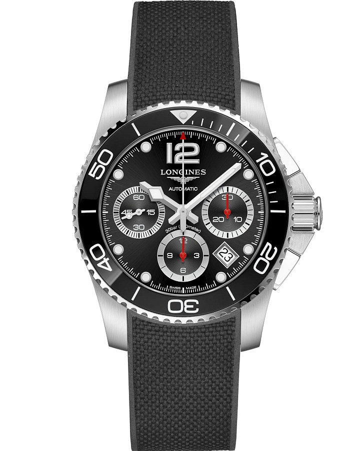 Часы Longines HydroConquest L3.783.4.56.9 — мужские, черный