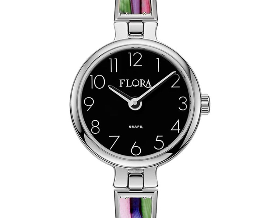 Часы УЧЗ Flora 1704F-5 — кварцевые, латунь