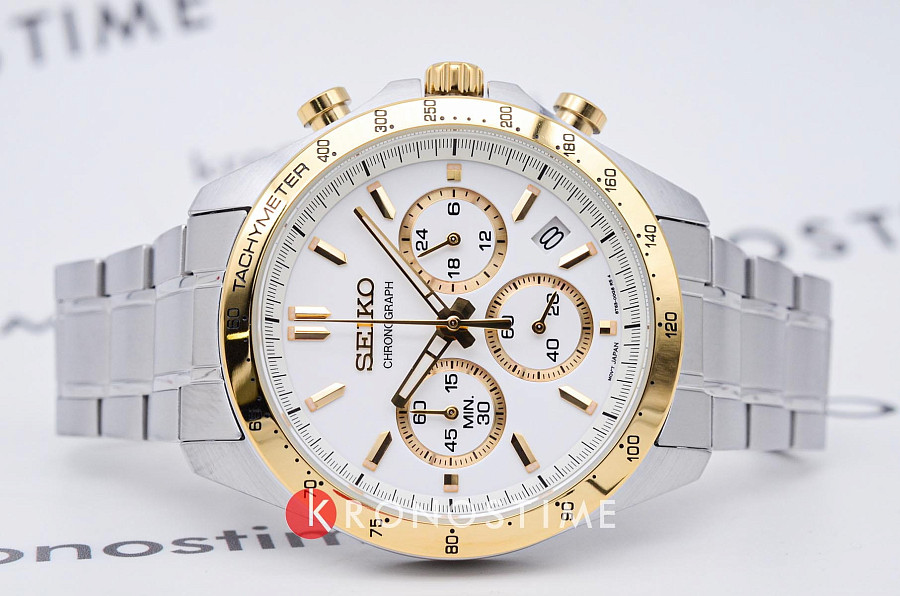Часы Seiko Spirit Chronograph SBTR024 — кварцевые, сталь металл