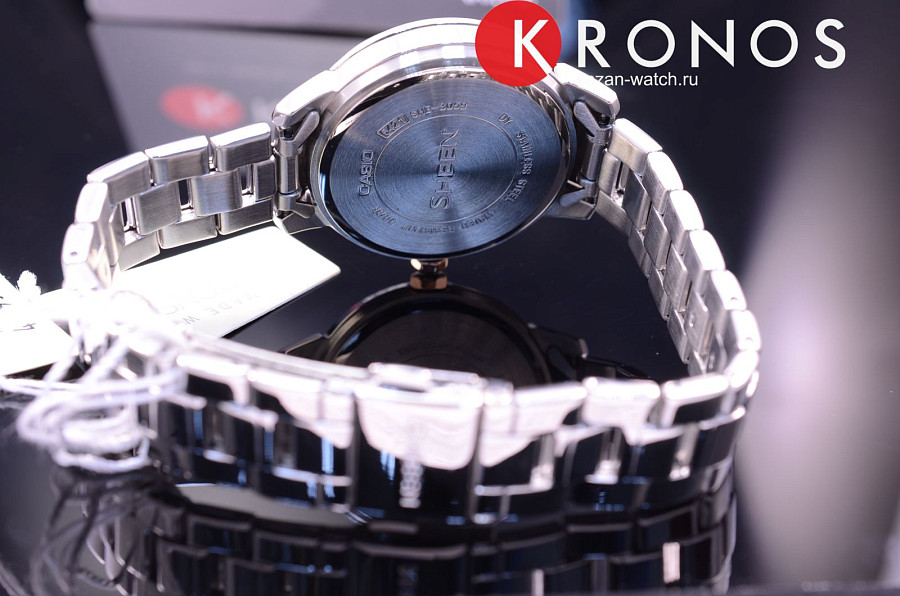 Часы Casio Sheen SHE-3059D-9A — сталь, Япония