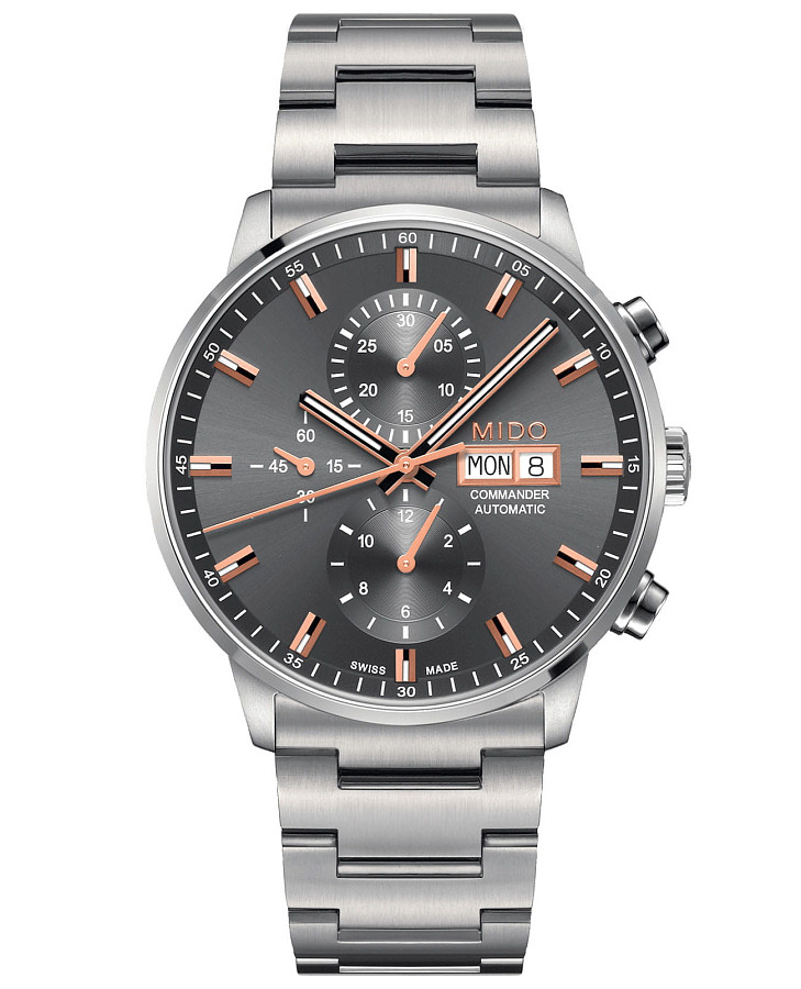 Часы Mido Commander Chronograph M016.414.11.061.00 — мужские, серый