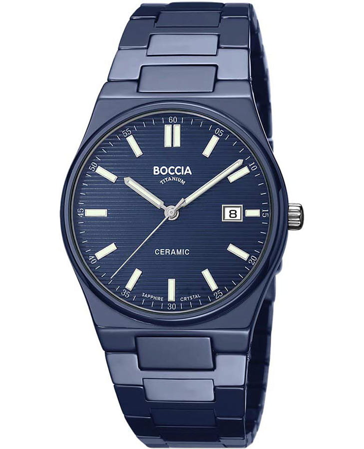 Часы Boccia Titanium Circle-Oval 3675-02 — мужские, синий