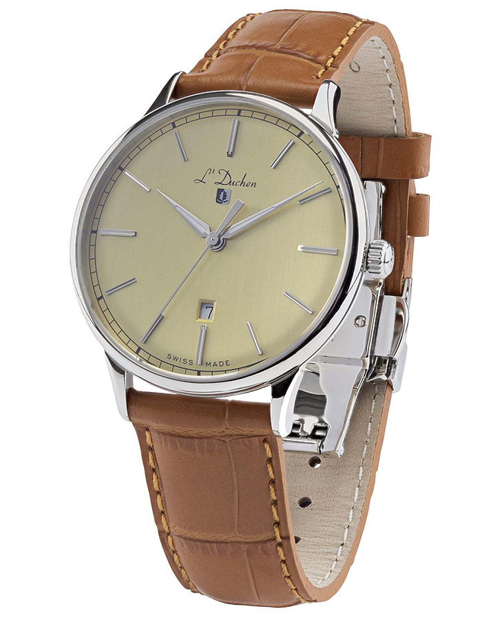 Часы L'Duchen Vintage D 821.15.34 — кварцевые, металл сталь