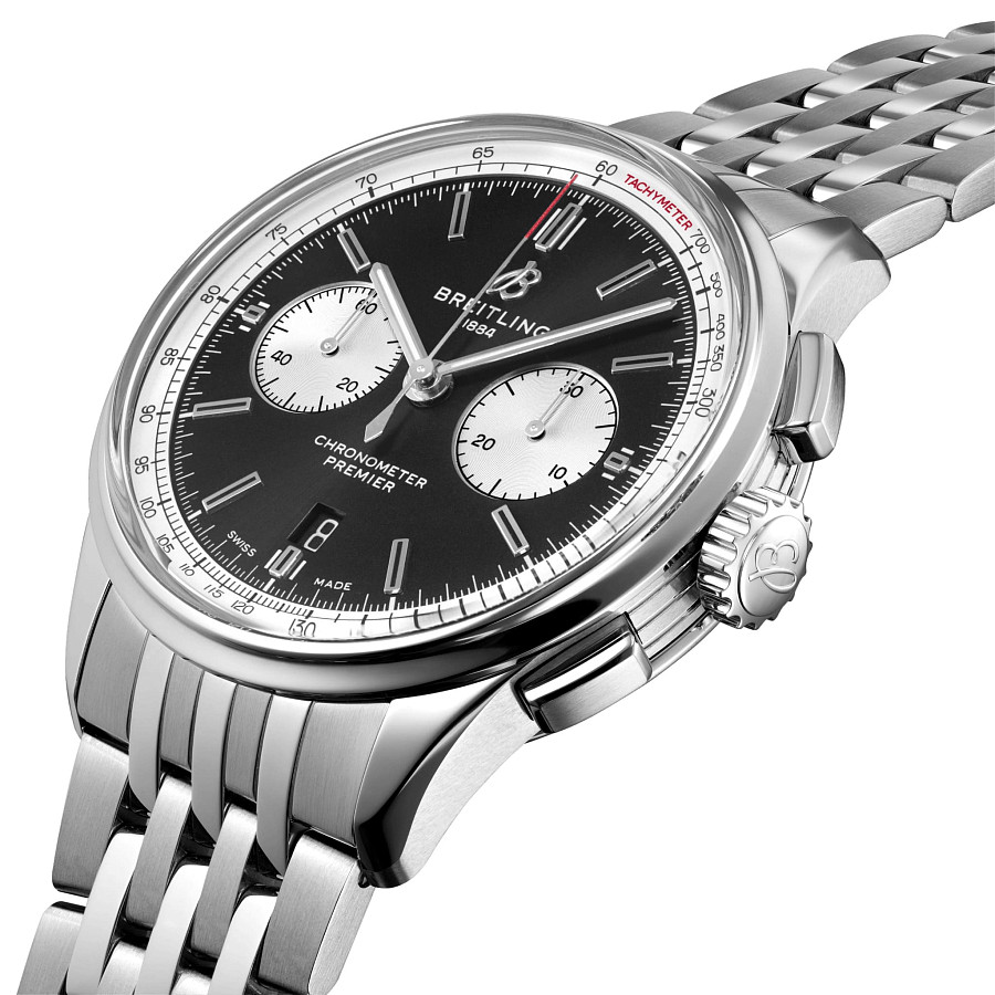 Часы Breitling Premier B01 Chronograph 42 AB0118371B1A1 — механические, сталь металл